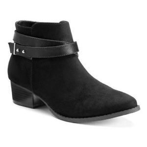 Women's LAUREN CONRAD Black Zip Up Casual Booties